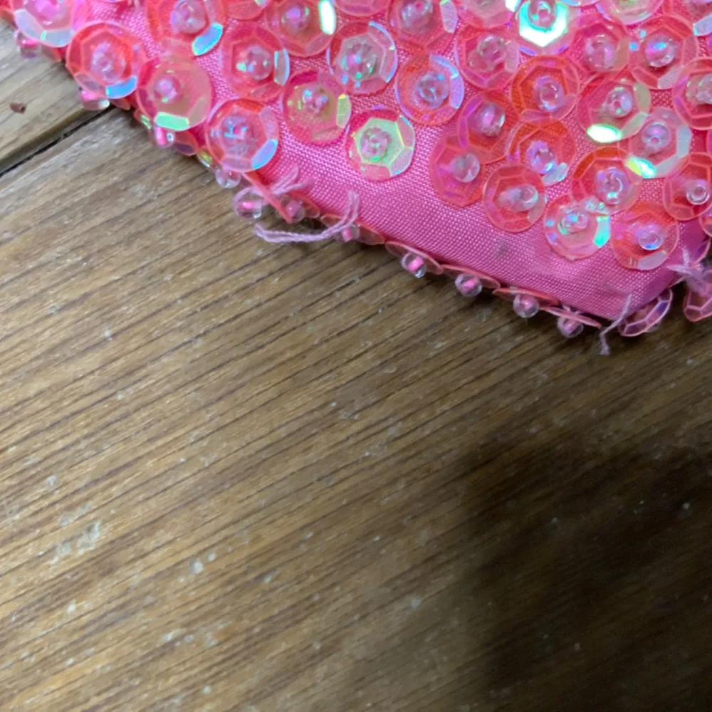 Pink Sequin Dress Up Heart Purse